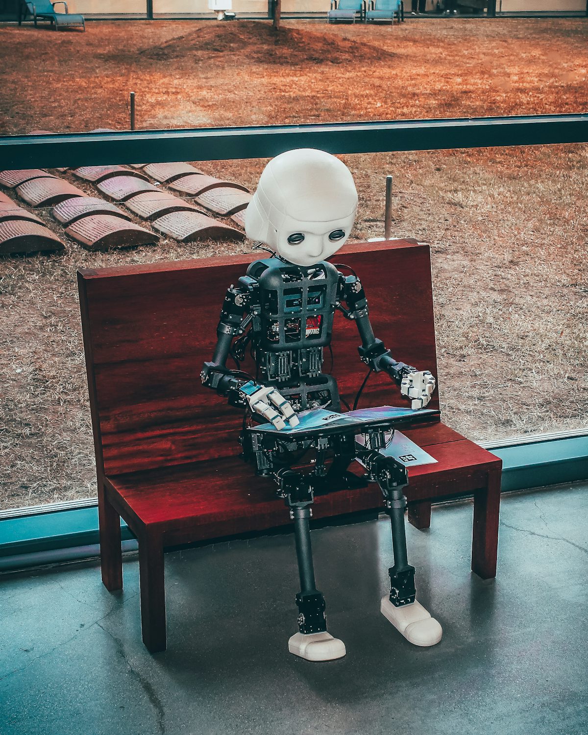 Person using an AI assistant on a laptop