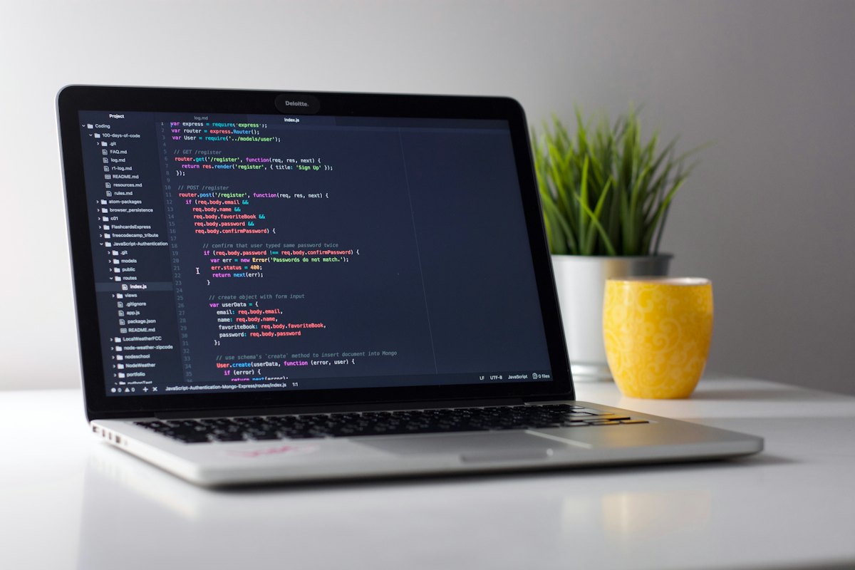 Code on a laptop screen while debugging a WordPress site